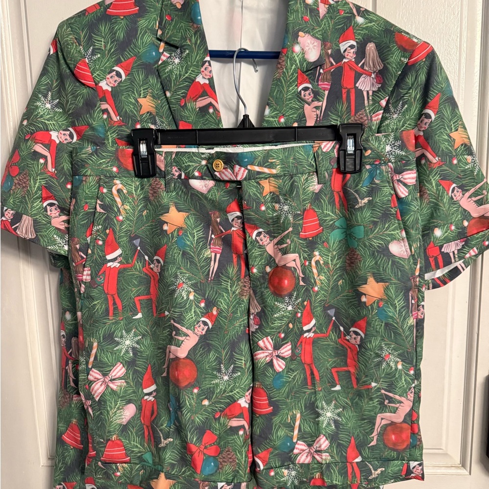 Uncle Reco Naughty Elves Men’s Summer Suit